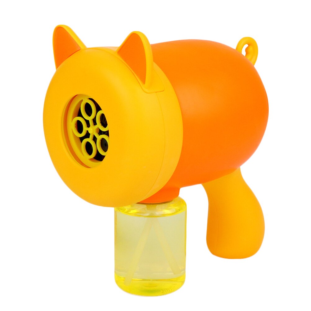 Automatic Bubble Machine Cat Ear Bubble Maker Toy Funny Bubble Blower Blowing Bubbles Toy For Kids Children Girls Party: Orange