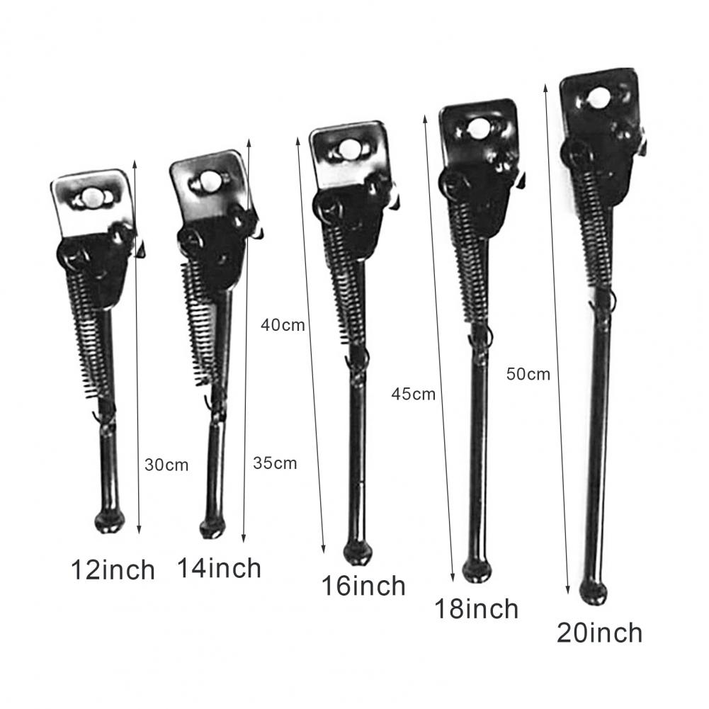1Pcs Cycling Mountain Bike Kickstand Adjustable Replacement Black Children Bicycle Side Parking Stand Foot Bicycle Brace