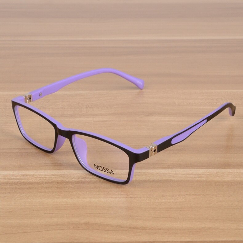 NOSSA TR90 Children Optical Frame Eyewear Eyeglasses Girls Boys Kids Myopia Glasses Frames Kids Eyeglasses Frame: Black Purple