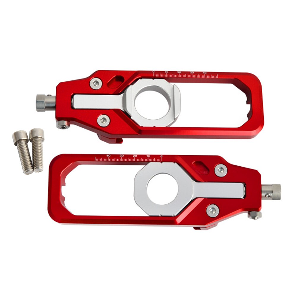 For BMW S1000RR CNC Aluminum Left & Right Chain Adjusters with Spool Tensioners Catena: Red