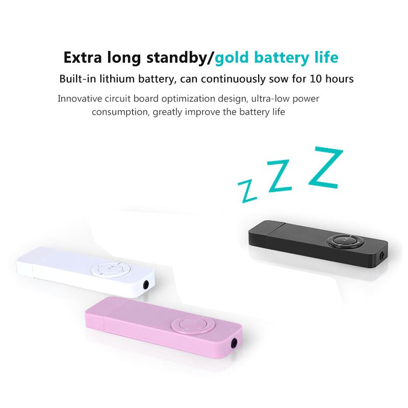 3 Kleuren Usb In-Line Card MP3 Speler U Schijf MP3 Speler MP3 Player Ondersteuning Micro Tf Card voor Cadeau Voor Meisje