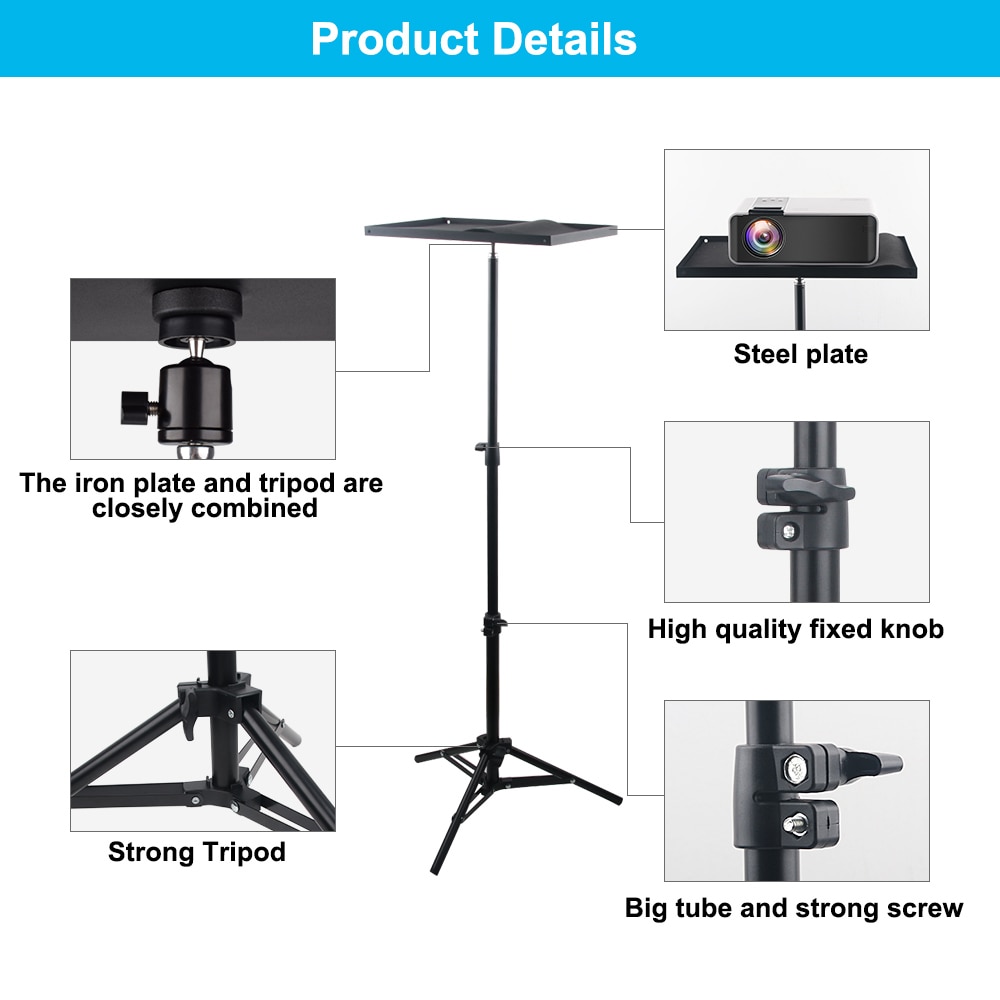 AAO 110cm 160cm przenośny projektor uchwyt YG430 YG650 C2 C6 C3 projektor statyw uniwersalny stojak robić montażu na laptopa uchwyt projekcyjny