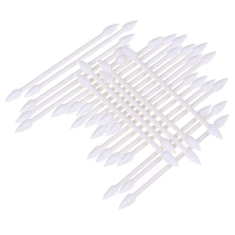 Bastoncillos de algodón con doble cabezal para mujer, bastoncillo de algodón para maquillaje, palillo de algodón para limpieza de orejas con puerto de carga para auriculares, 25 uds.