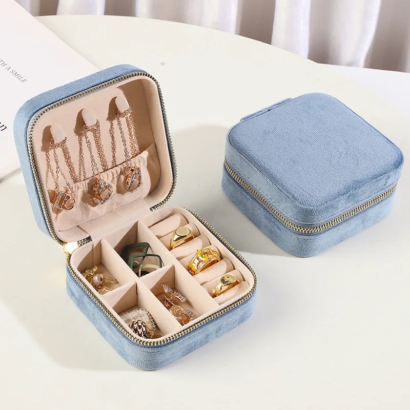 Caja de almacenamiento de joyería, caja de , adorno hecho a mano, embalaje, pendiente, collar, anillo, estuche organizador de joyería de China continental: Negro