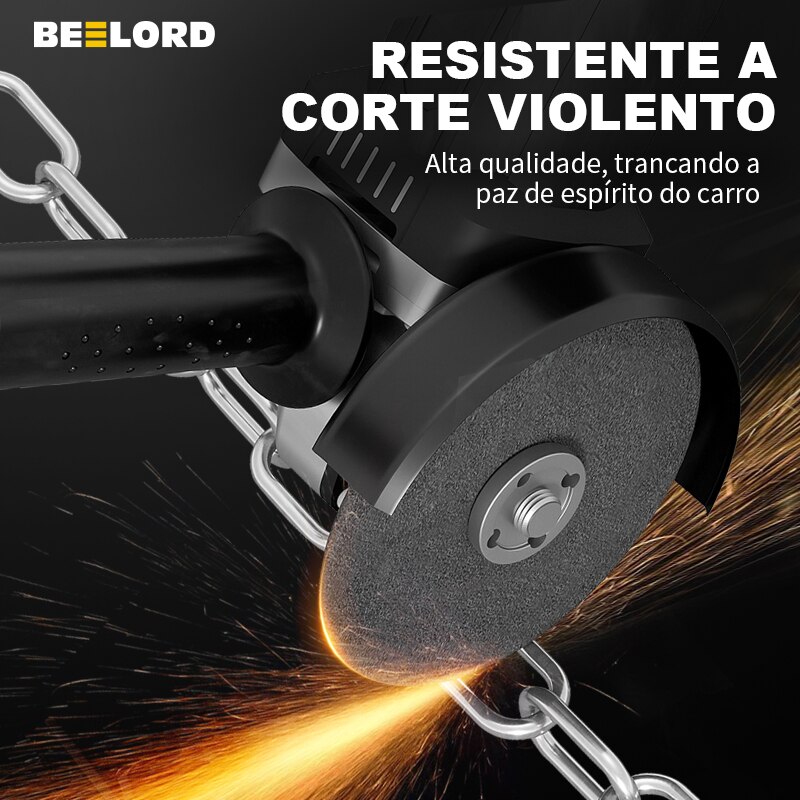 BEELORD Bike Chain Lock High Security Reflective Heavy Duty Anti Theft with Keys Bicycle Lock for Electric Scooter Motorcycle