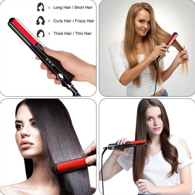 Stijltang Temperatuur Aanpassing Titanium Flat Iron Stijltang Voor Vrouwen Stijltang