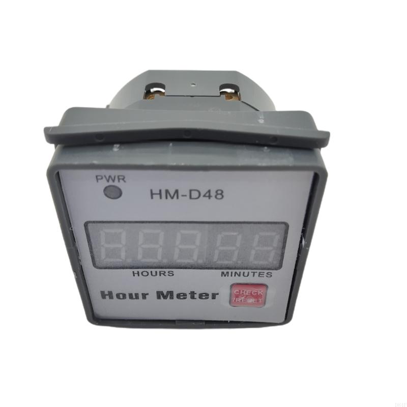 D84F 220V HM-D48 0‑999.99H TIMER HUR METER METER VOOR LAZN GENERATOR MOTOR
