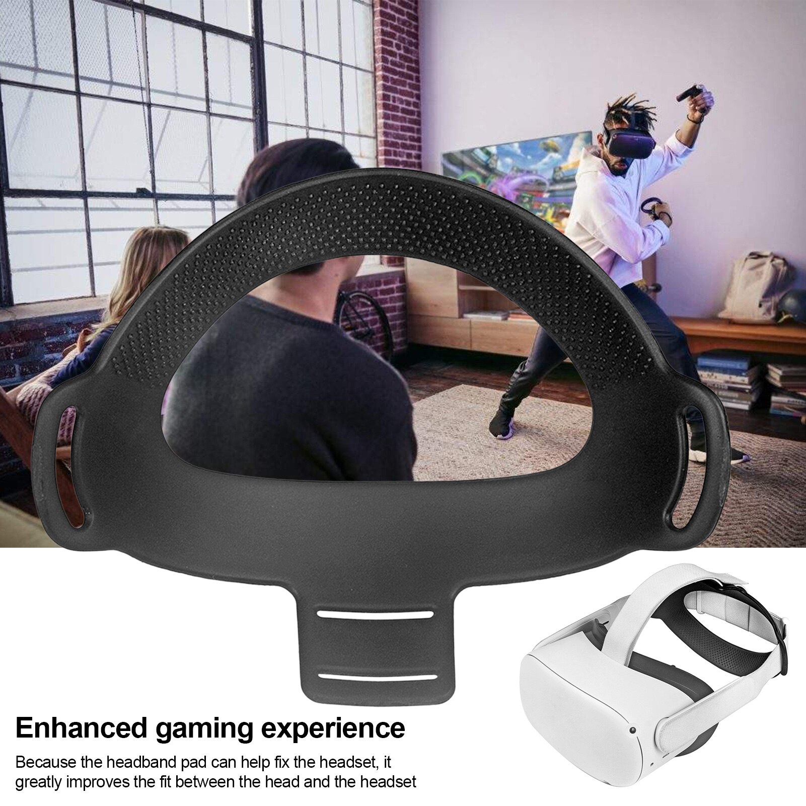 Voor Oculus Quest 2 Hoofdband Kussen Verwijderbare Professionele Vr Headsets Pad Tpu Druk Verlichten Bevestiging Frame Voor Quest2