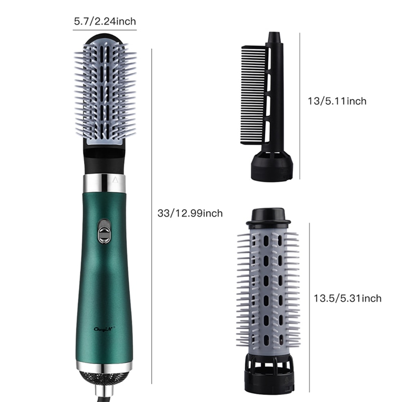 Ckeyin 3 In 1 Föhn Air Styler Brush Volumizer Salon Negatieve Ionen Stijltang Curler Kam Roller Blow droger 45