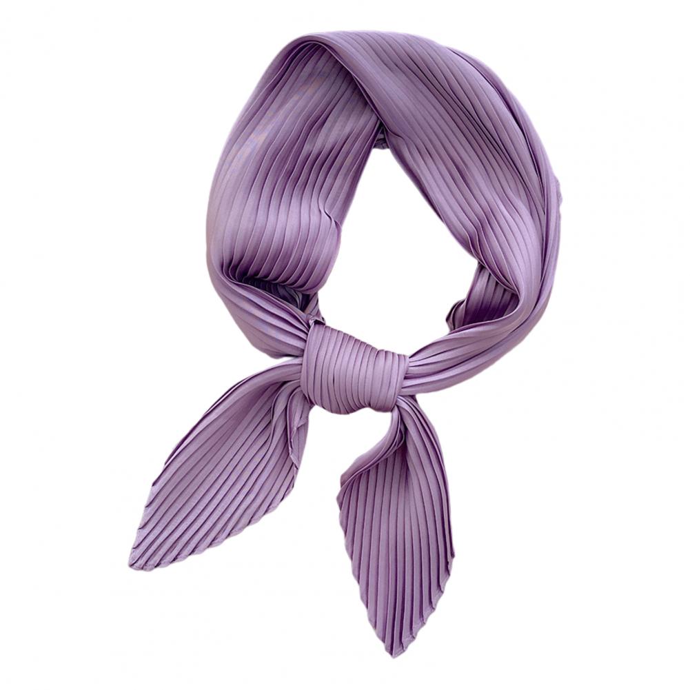Super doux Chic mince froissé écharpe cou porter tempérament femme écharpe plissée pour l'extérieur: YELLOW