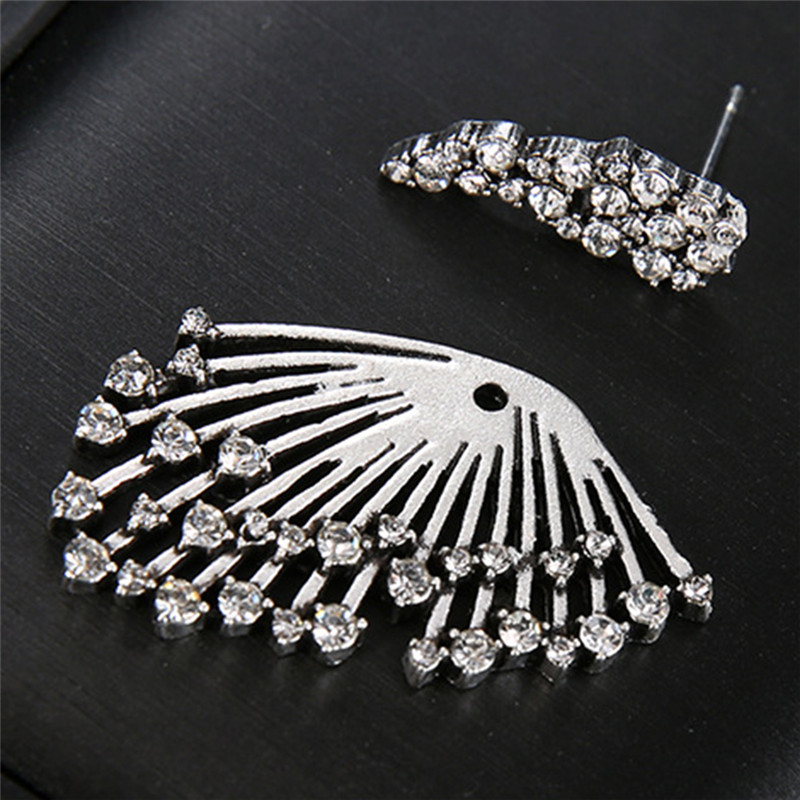 Fancy Wings Stud Oorbellen Voor Vrouwen Punk Goud-kleur Oorbellen Eenvoudig Sieraden