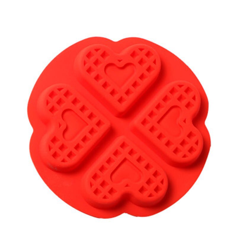 Silikon vaffel moldbakeware diy sjokolade vaffel modle kjøkken matlaging kakeprodusenter verktøy kjøkken tilbehør: 4 kjærlighet
