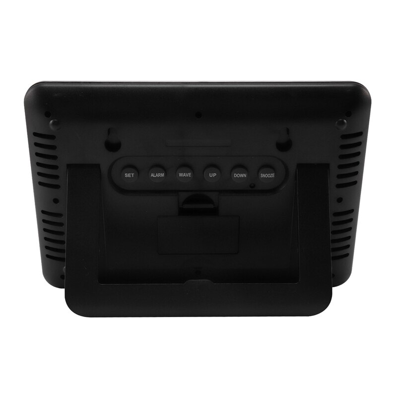 2X Atomic Digital Wall Clock, Large Lcd Display, Battery Operated, Indoor Temperature, Without Back Light (Silver)