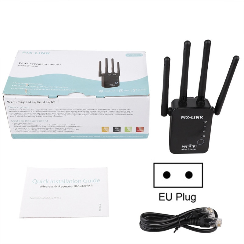 300Mbps Wireless Router di Rete Extender Amplificatore di Segnale Wifi Ripetitore Wifi Ripetitore con RJ45 Cavo di Rete di US/EU/ UK/AU Spina