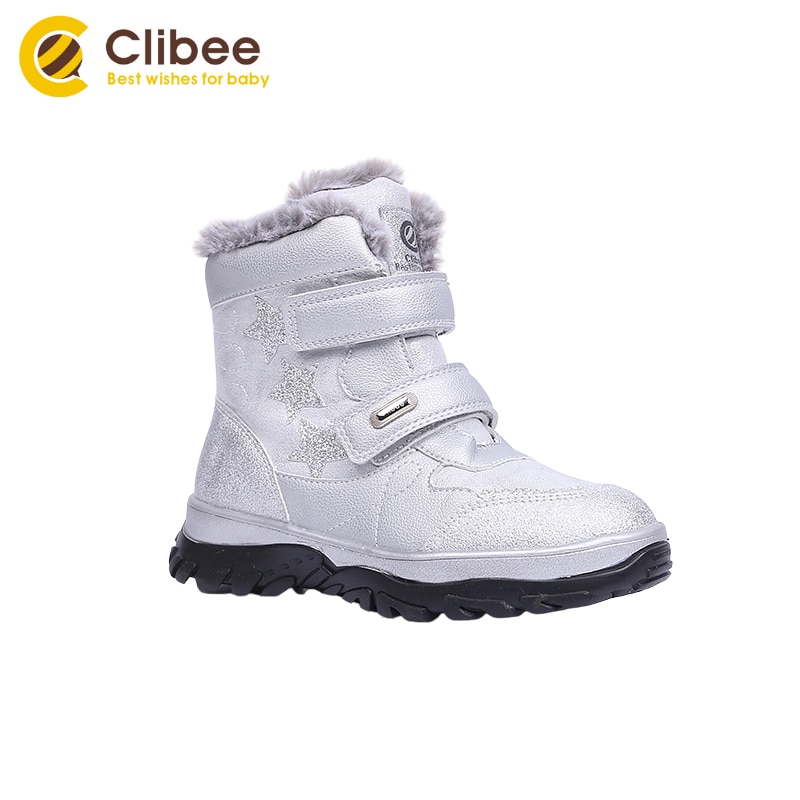 CLIBEE Mädchen Winter Herbst PU Leder Schnee Stiefel freundlicher Mitte-Kalb Stiefeletten Martin Stiefel für freundlicher Kleinkind freundlicher draussen Stiefel