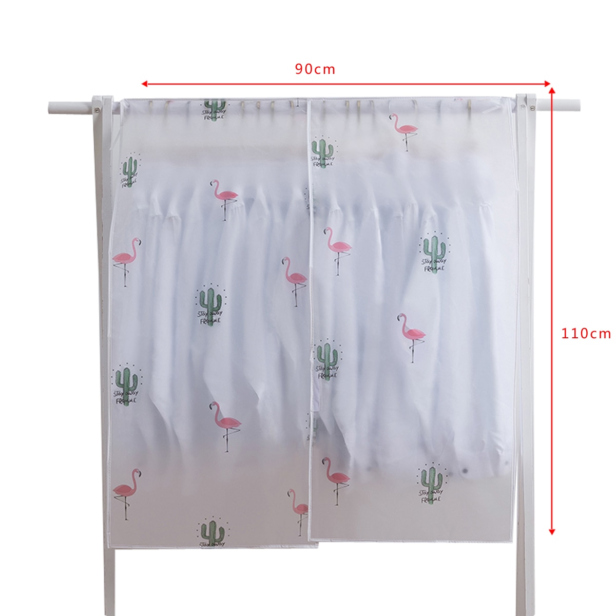 Garment Bags Clothes Cover Dustproof Velcro Outfit Rack Cover Wardrobe Hanging Storage Bag for Suit Coats Jackets Dress Printed