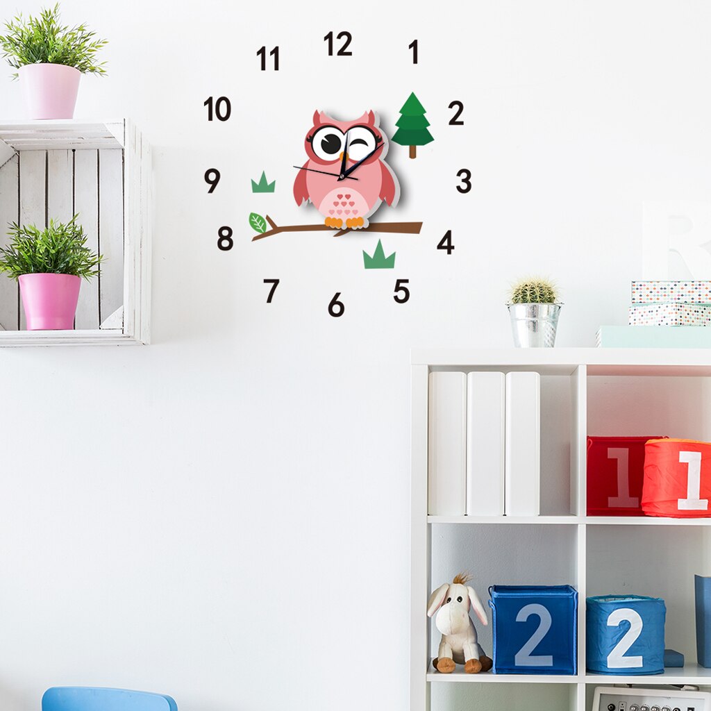 3D DIY Animal Wall Clock for Room Home Decor, Wonderful School Day