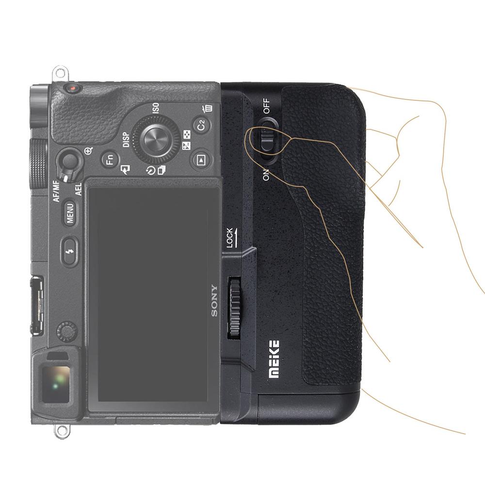 Meike – poignée de batterie MK-A6300 fonctionne avec batterie NP-FW50 pour appareils photo numériques SONY A6300/A6000 SLR (batterie non incluse)