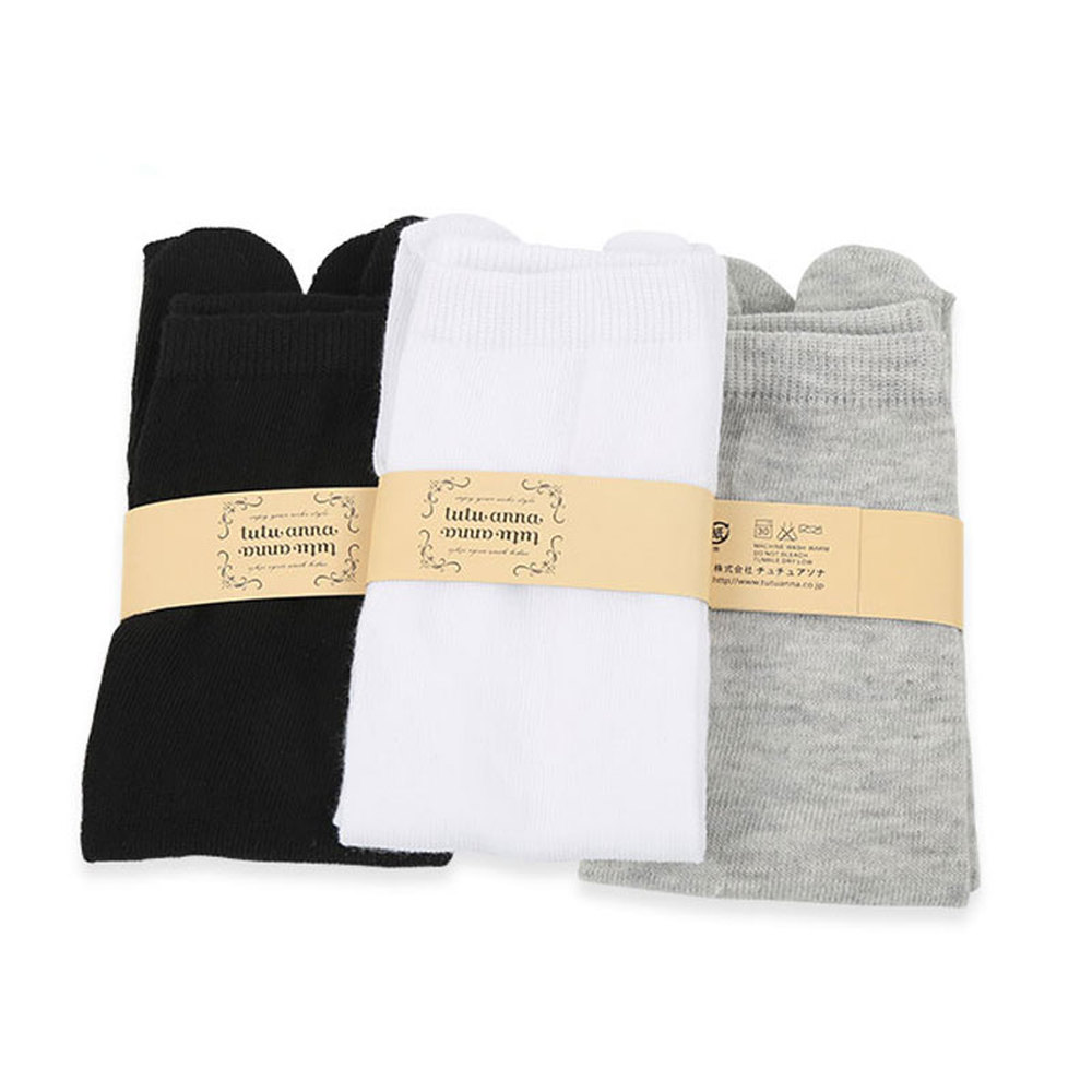 Tongs à bout en V, 2 paires, chaussettes noires, grises, blanches, en coton, deux doigts, décontractées, vêtements de tous les jours, unisexes