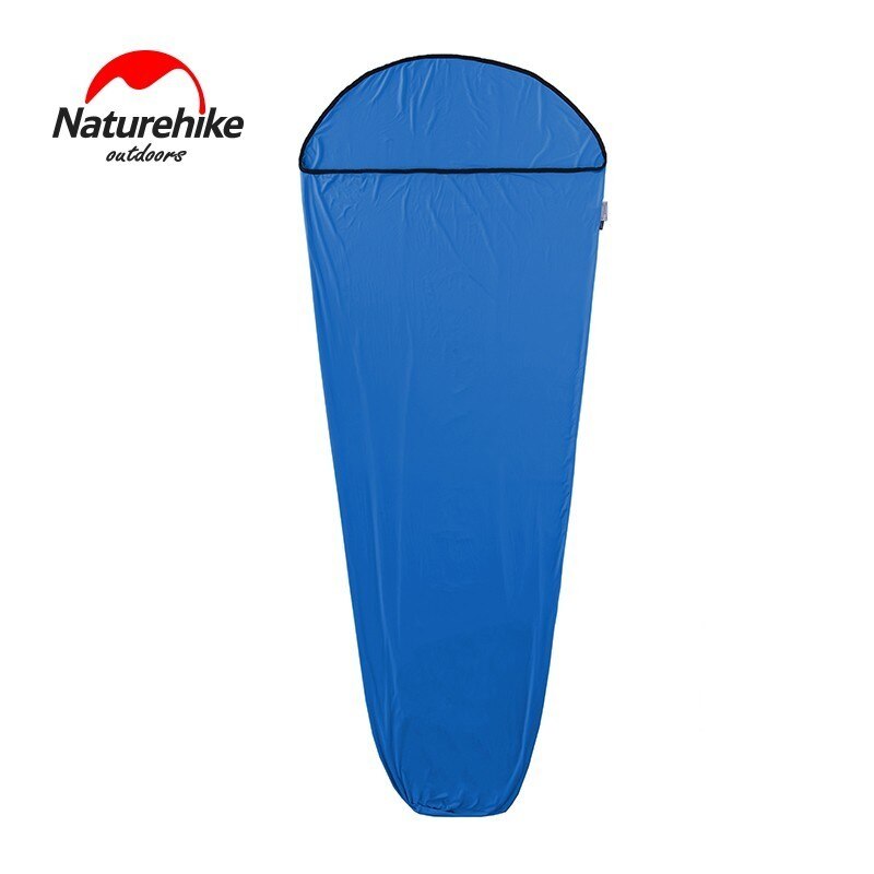 Naturehike all&#39;aperto sacco a pelo per mummia ad alta elasticità campeggio sacco a pelo ultraleggero fodera lenzuolo portatile Hotel Anti sporco: Dark Blue