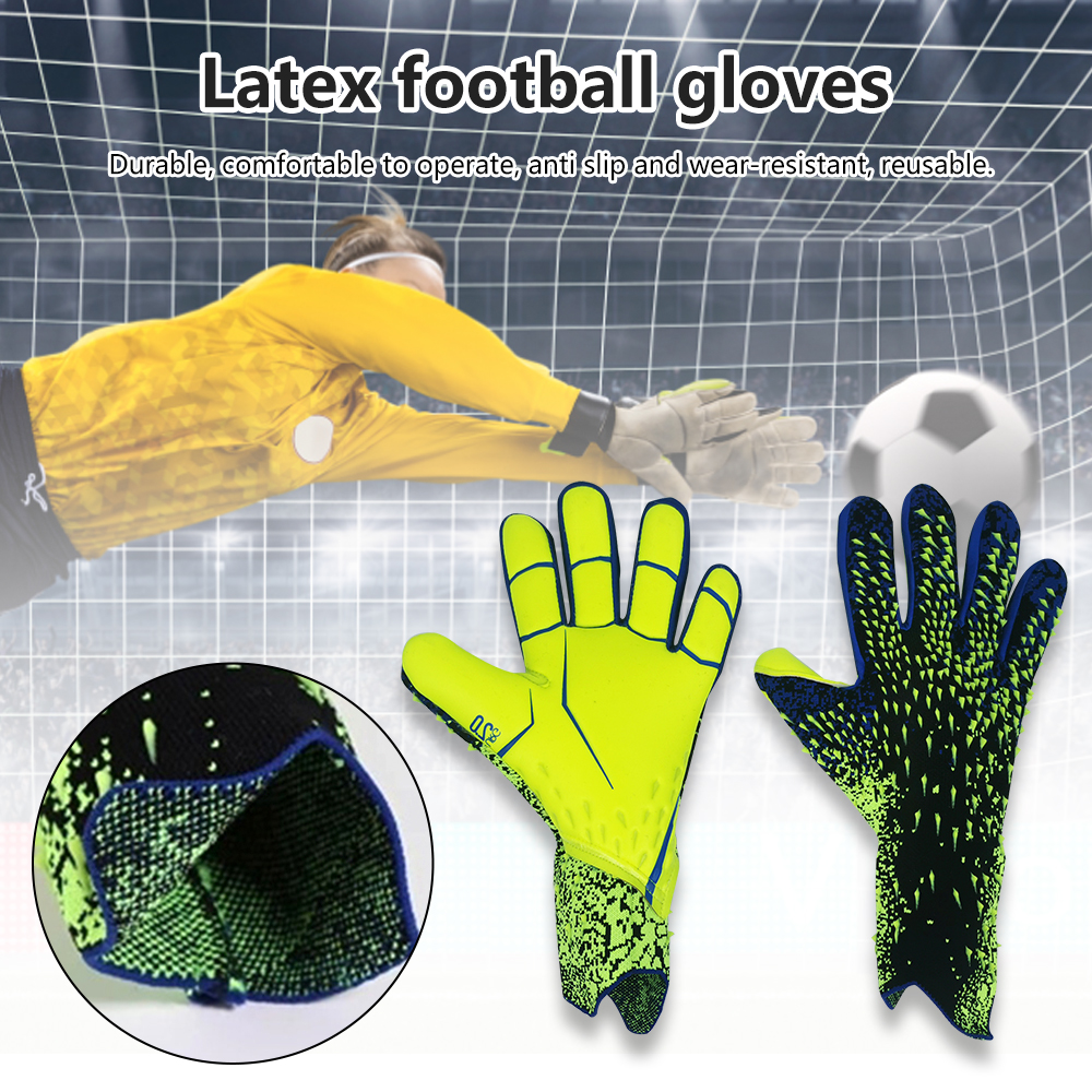 Latex-Torwarthandschuhe, atmungsaktiv, für Fußballtraining, Torwarthandschuh, rutschfest, FußBall-Torwarthandschuhe für freundlicher, Jugendliche und Erwachsene