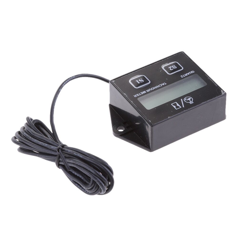 Digital Engine Tach Hour Meter Inductive for Motorcycle Gasoline Motor