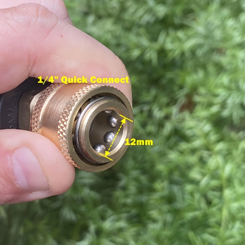6-teiliger Hochdruckreiniger-Schnellanschluss-Adapter, 1/4 Zoll Gewinde mit Düse, passend für LAVOR/Sterwins/Parkside, langlebiges Kunststoff-einstellen