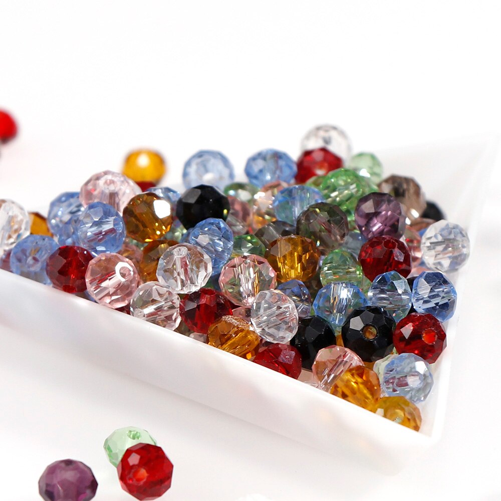 6mm diameter 1 streng ca. 96-100 stk gennemsigtig farve krystal rhinestones perler stof krave kjole syning beklædningsmaterialer