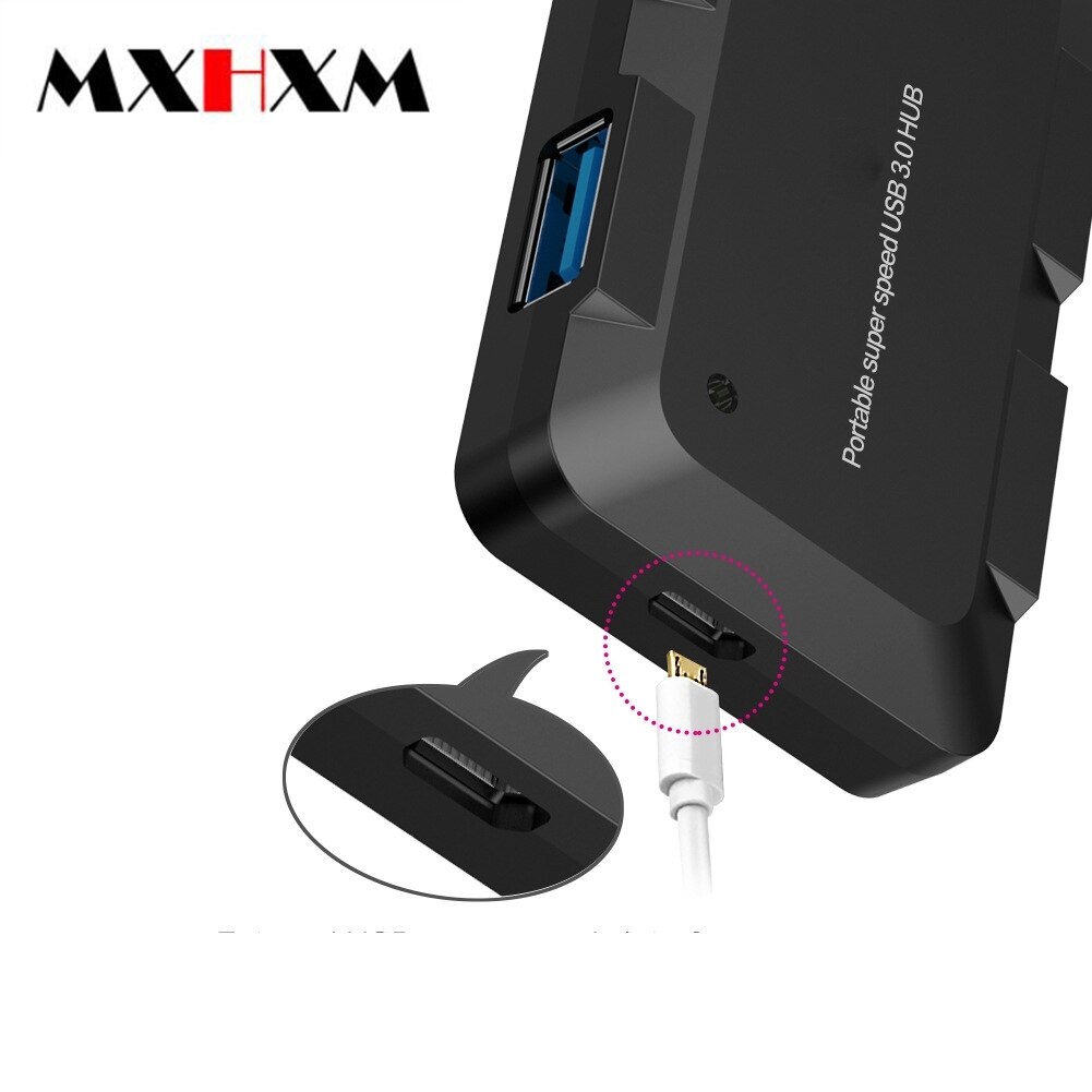 Mxhxm 4in1 Extension USB3.0 High-Speed Netwerk Kabel Seperater Type-C 3.1 Hub Concentrator