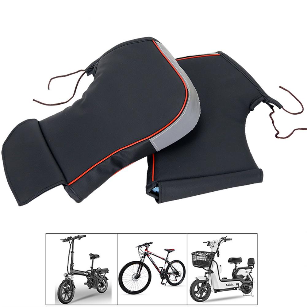 Motorfiets Stuur Handschoenen Grip Covers Moffen Met Reflecterende Strip Winddicht Waterdicht Warm Bike Motorbike Hand Cover