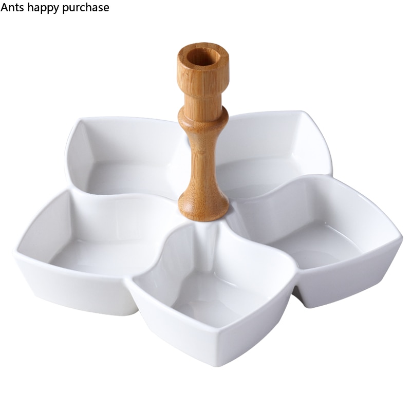 Keramische witte fruitschaal japanse stijl snackbord hotel restaurant café thuis fruit gedroogd fruit dessertschaal