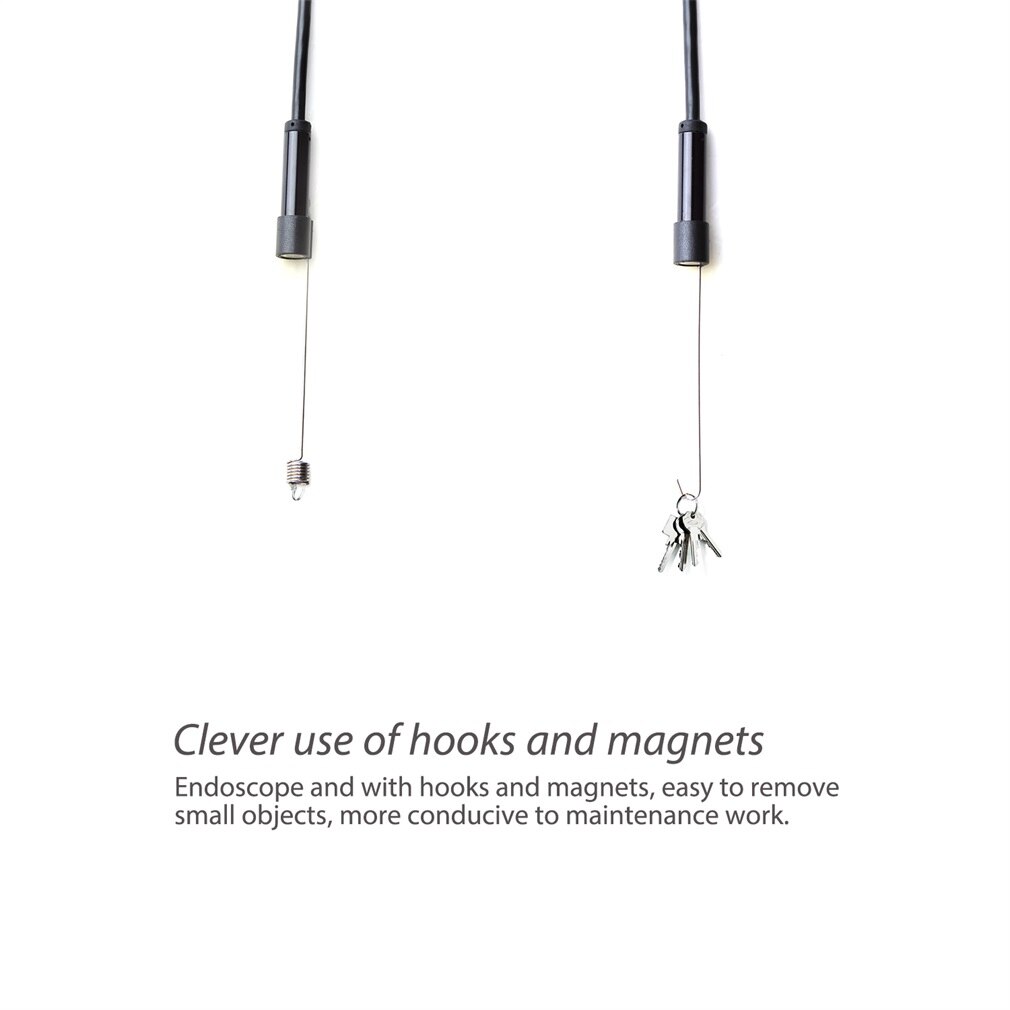 5.5Mm 2IN1 Otg & Micro Usb Inspectie Borescope Camera 6 Led Verlichting Verstelbare Helderheid 2M 5M Gebouwd in Camera Knop 640*480