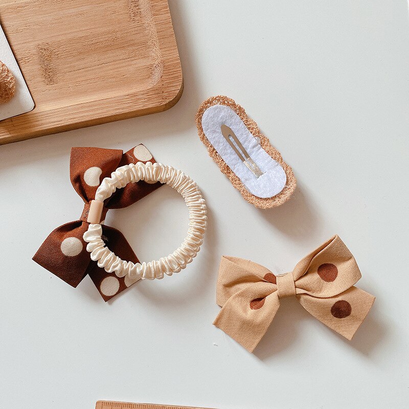 2 Stck/einstellen Baumwolle Leinen- Wolle Bär Bowknot Haar Clips Pro niedlich Mädchen Barrettes Safty Haarnadeln Headwear Kinder Haar Zubehör