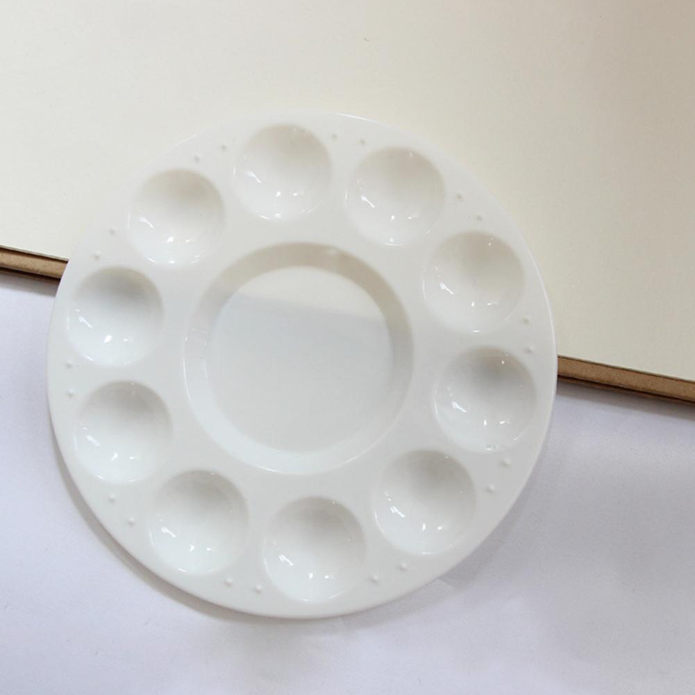 Color Palette 10-Hole Round Plastic Tray Palette Color Mixer Painting Supplies: Default Title