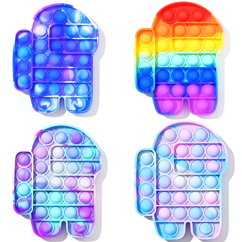 Pop It Push Bubble Fidget Toys Adult Stress Relief Toy Antistress PopIt Soft Squishy Anti-Stress Anti Stress Box Poppit