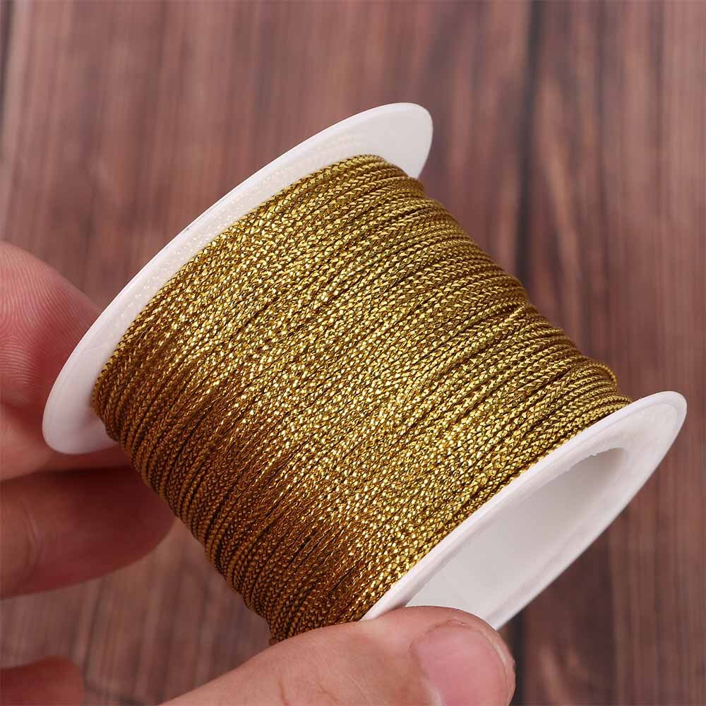 20/60 Meter Touw Goud/Zilver/Rode Koord Draad Koord String Riem Lint Tag Line Armband Maken Geen-slip Kleding