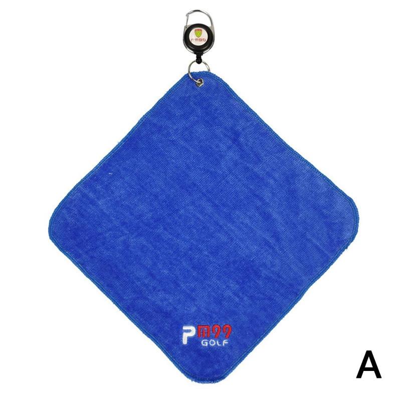 Wieża golfowa z łatwym ciągnąć linę, sportowy na świeżym powietrzu dwustronny aksamitny ręcznik robić ocierania potu: niebieski