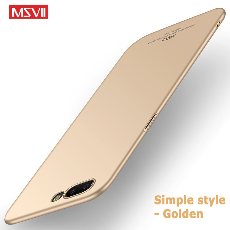 Oneplus 5 Case MSVII Brand Slim Frosted Cover one plus 5 T Cases oneplus 5T Case Hard PC Cover For One plus 5T Oneplus5 Cases: For Oneplus 5T / Simple Golden