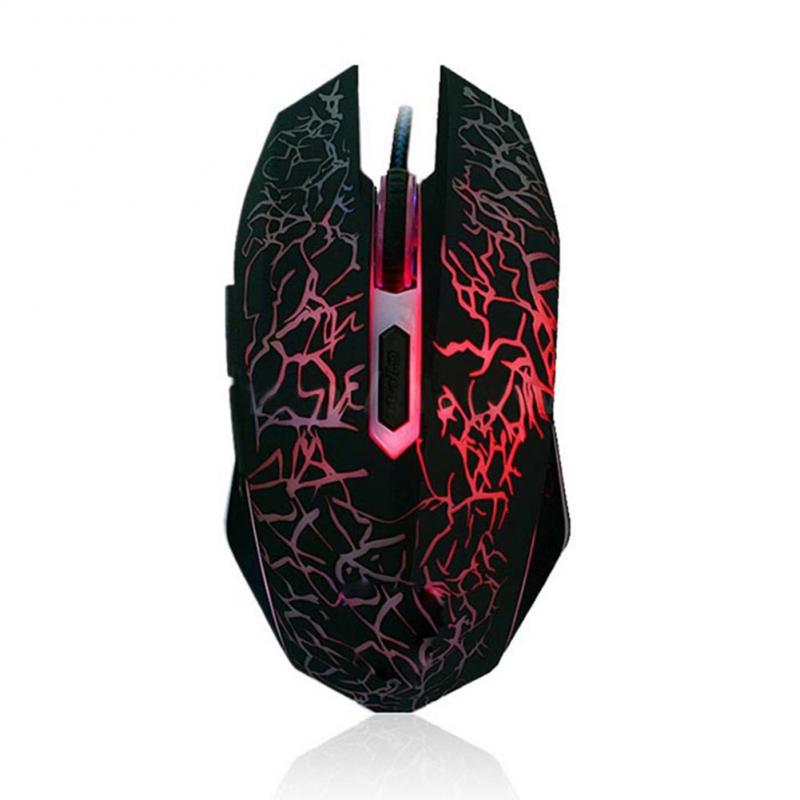 Colorful Backlight 4000DPI Optical Wired Gaming Mouse Mice 3 Buttons USB Wired Luminous Mouse For Computer