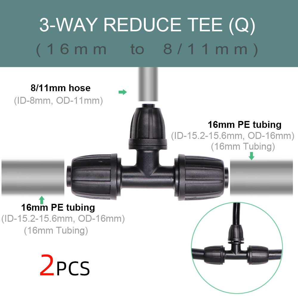 1/2 ''3/4'' 2-IN-1 Weibliche Gewinde zu 1/4'' 3/8'' 1/2'' Barb 2-Weisen 4-weisen Abgeschaltet Stecker Garten Bewässerung Kupplung Adapter: Q-2PCS