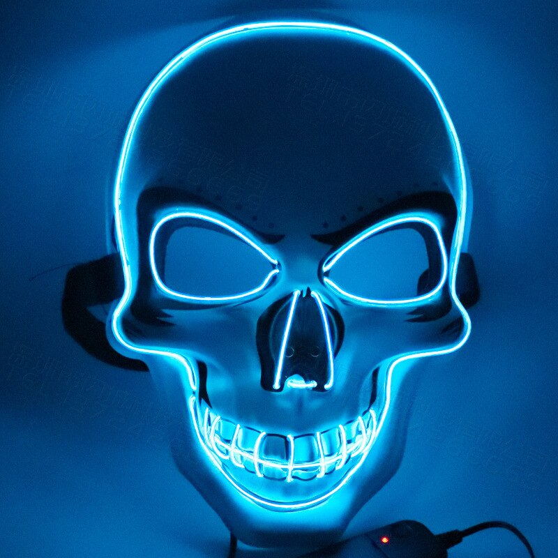 Halloween glühend Schädel Maske Spielzeug freundlicher Kalt Licht Party Streich Erwachsene Necken Trick römisch Lustige Spielzeug 24.5*16,5 Cm