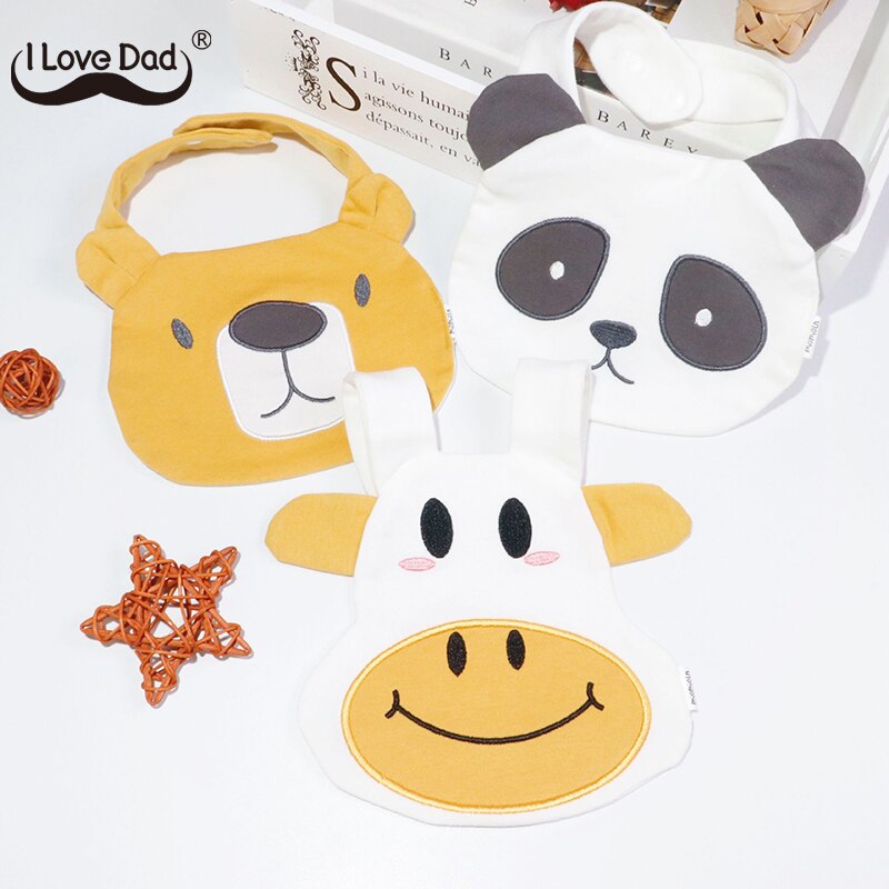 Animal dos desenhos animados babadores do bebê algodão macio infantil crianças bebê arroto panos meninas meninos babadores da criança avental do bebê alimentação material