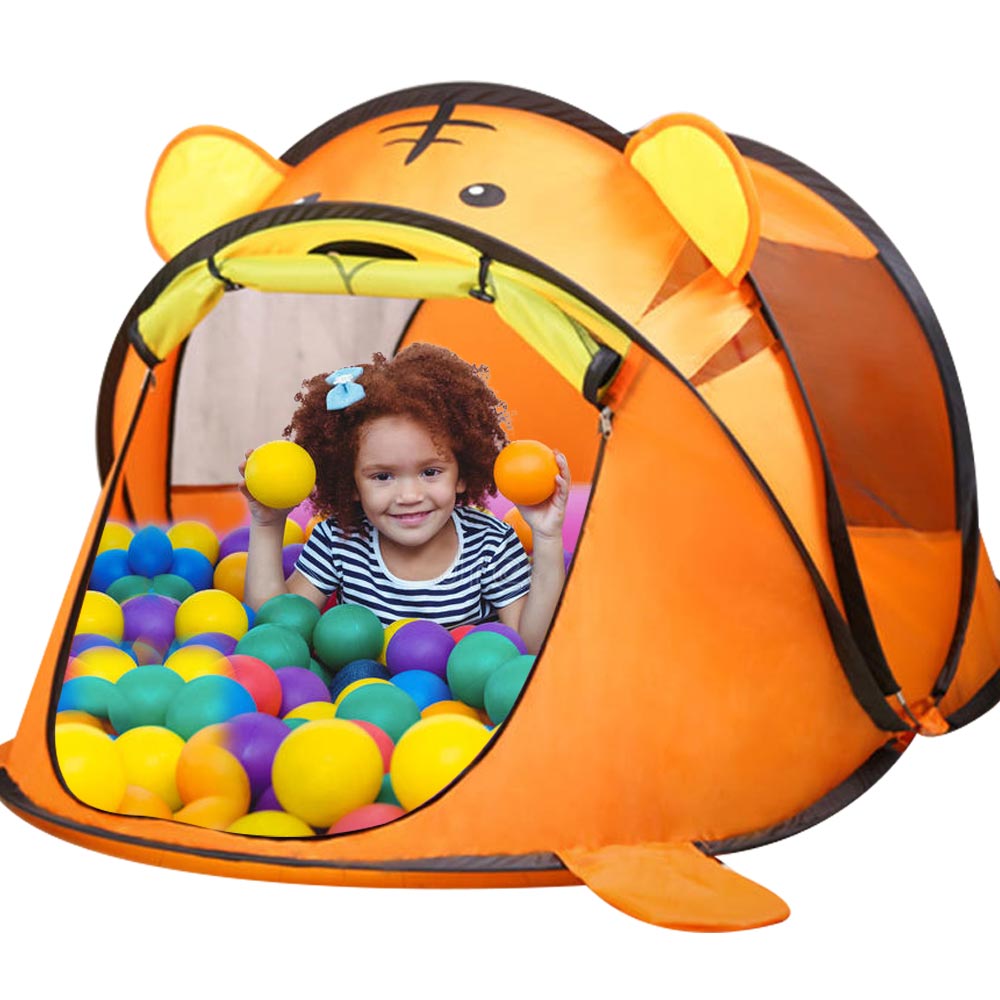 Huis Tent Carton Tiger Game Tent Voor Kinderen Tipi Tent Voor Kinderen Droog Zwembad Met Ballen Kinderen Huis Kamer baby Speelgoed Voor Jongens