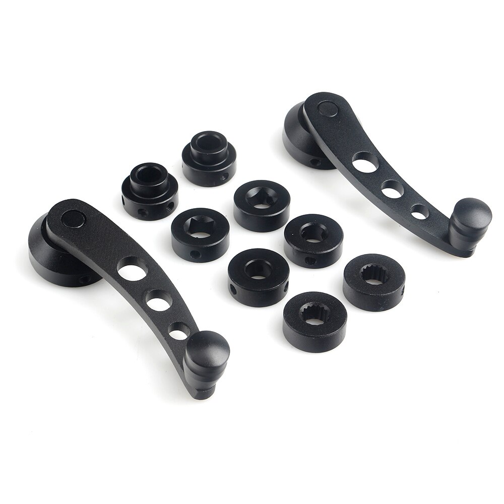 2 Stuks Aluminium Universal Car Window Handvat Winder Riser Vervanging Winder Crank Riser Kit Universal Fit