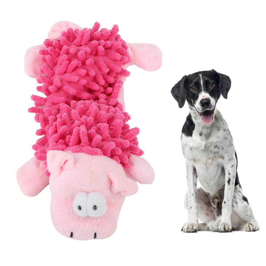 Pet Cat Small Dog Plush Toy Cute Animal Shape with Sound Device for Molar Teeth Playing Biting Small Dog Toy Pet Cat Plush Toy