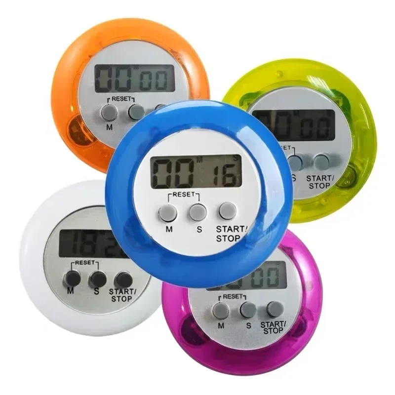 Mehrfarbiger kreisförmiger LCD-Digital-Countdown-Timer für Zuhause, Küche, Kochzähler, umgekehrter Timer, Wecker, Stoppuhr