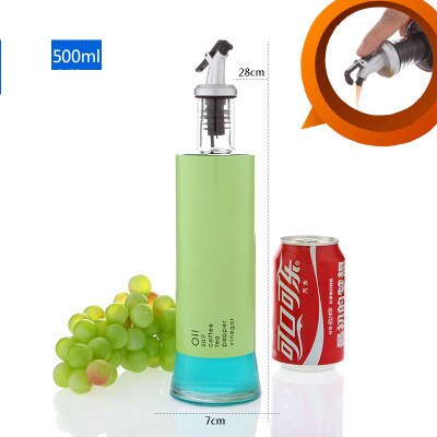 Olie spray flaske sprøjte olier gryde bbq grill madlavning værktøj køkkengrej køkken værktøj tilbehør forsyninger oliven pumpe olie flaske: 500ml grønne