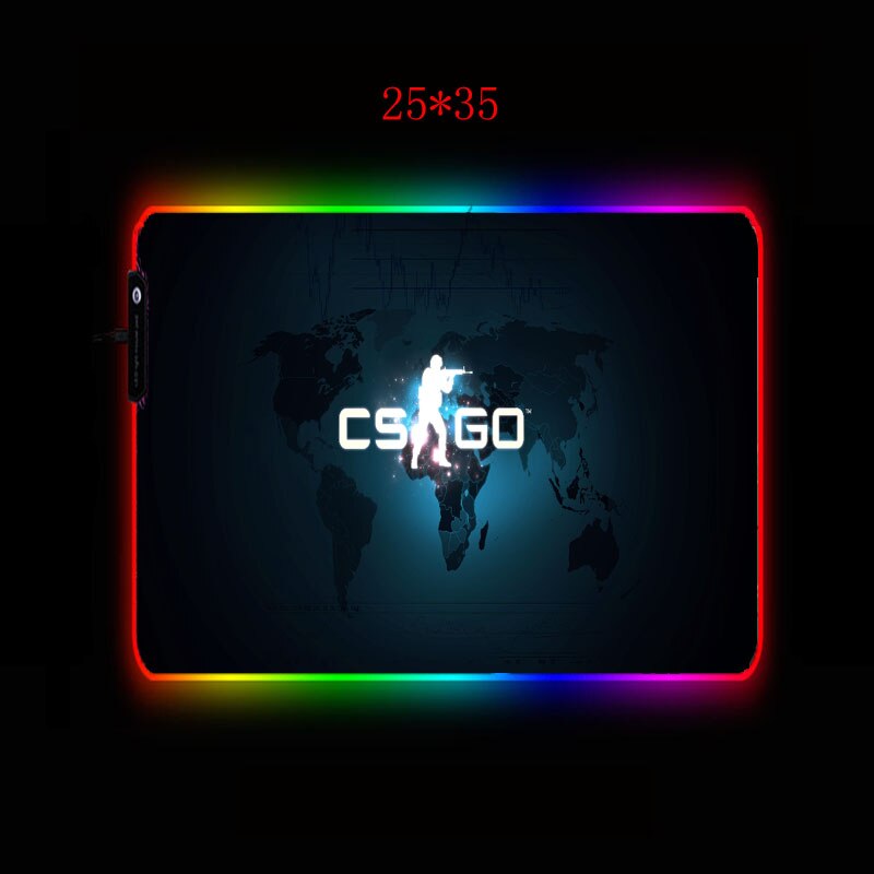 Mairuige Gaming RGB Large Mouse Pad Gamer Big Mouse Mat Computer Mousepad Led Backlight XXL Mause Pad Keyboard Desk Mat for CSGO: 25X35CM / Thickness 3MM