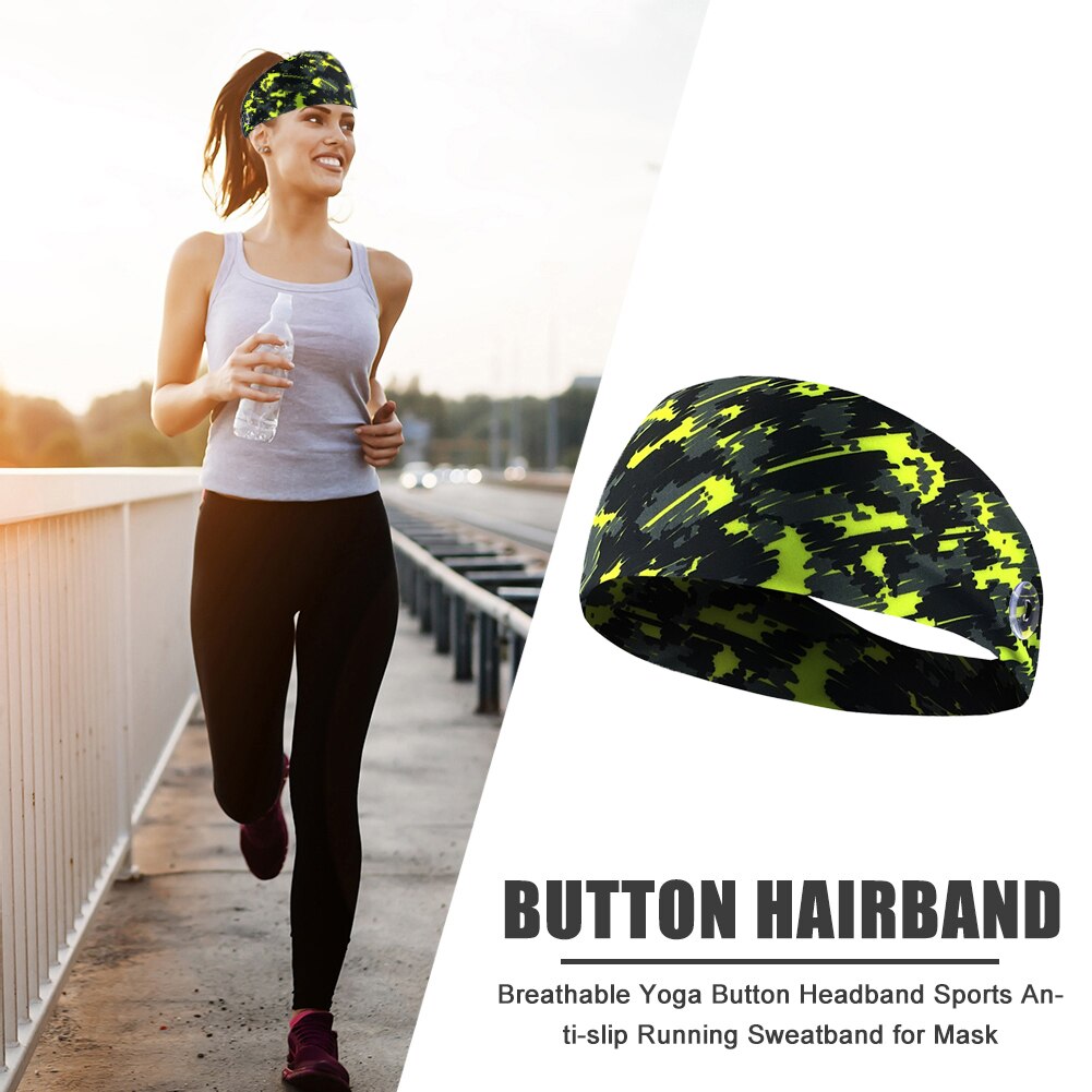 Unisex Elastische Knop Hoofdband Oor Saver Sport Fitness Zweet Hoofdband Haar Band Outdoor Running Fietsen Snel Droog Zweet Hairban