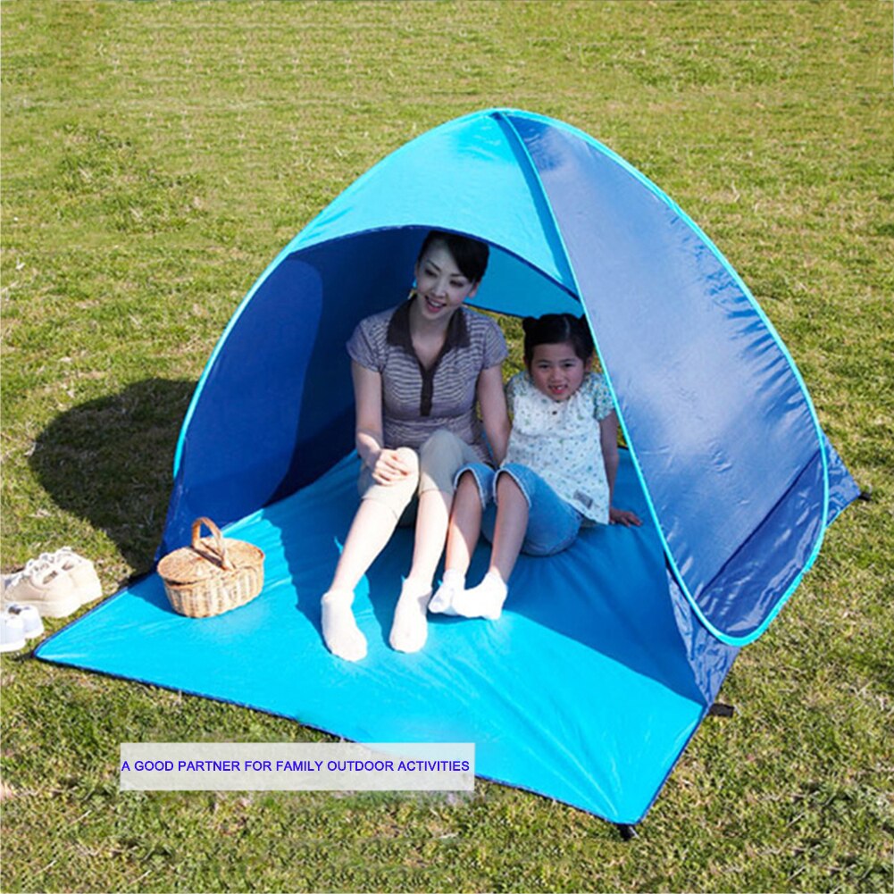 Automatische Pop-Up Outdoor Zon Onderdak Strand Tent Uv-bescherming Zonnescherm Camping Reizen Zonnescherm Regendicht Kampeeruitrusting